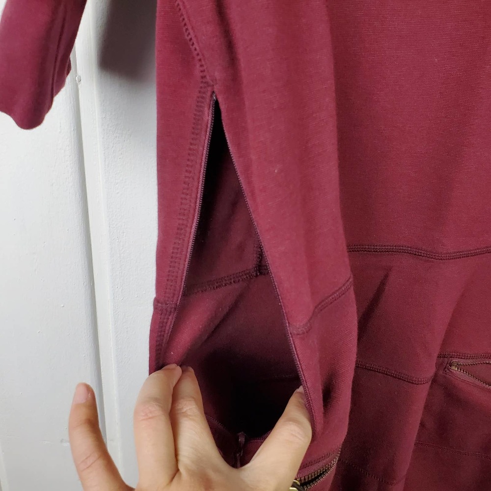 Athleta Women's Small Maroon Strata Stretch Ponte Mini Dress - Picture 8 of 12